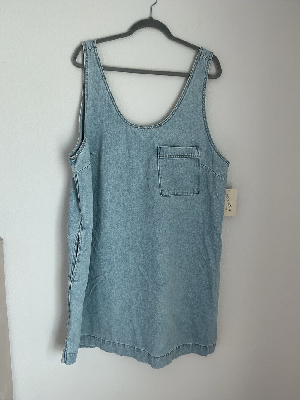 Universal Thread Light Blue Denim Midi Tank Dress